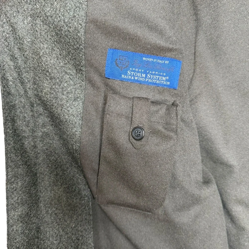 Brooks Brothers Loro Piana Storm System Wool Vest InsulatedGreen Gray L